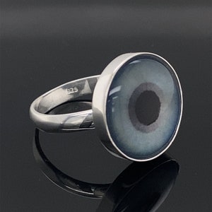 Handmade Evil Eye Ring , Silver Blue Evil Eye Ring , Silver Protective Ring , Nazar Jewelry , 925k Sterling Silver , Gift For Her