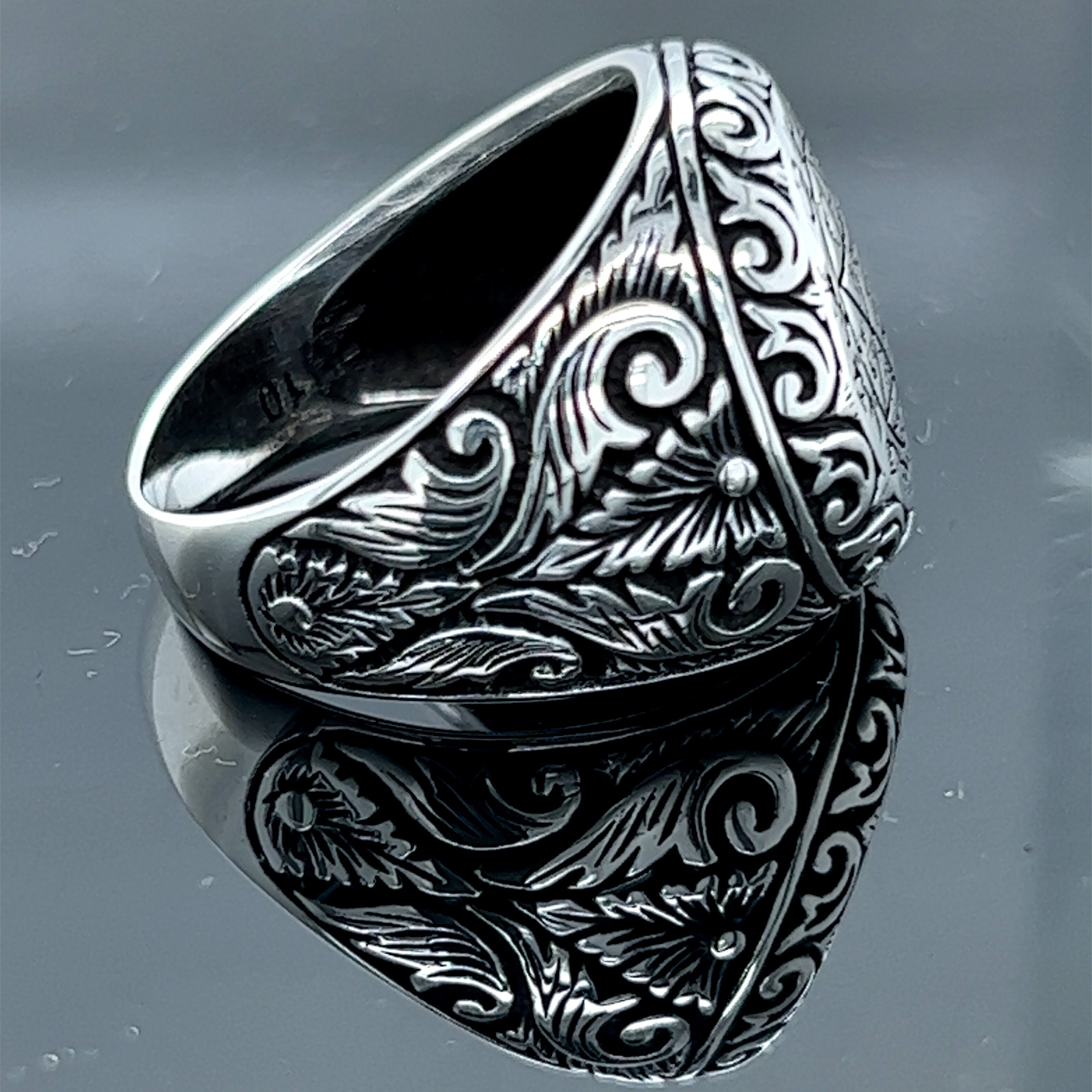 Silver Seal of Solomon Ring , Silver Handmade Ring , Solomon Signet Ring ,  King Solomon Ring , 925k Sterling Handmade Silver Ring - Etsy Sweden
