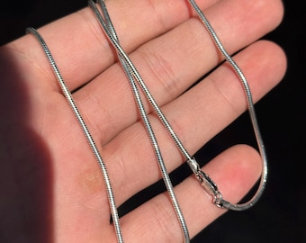 Handmade Sterling Silver Chain Necklace: Square Pattern, 5.4mm