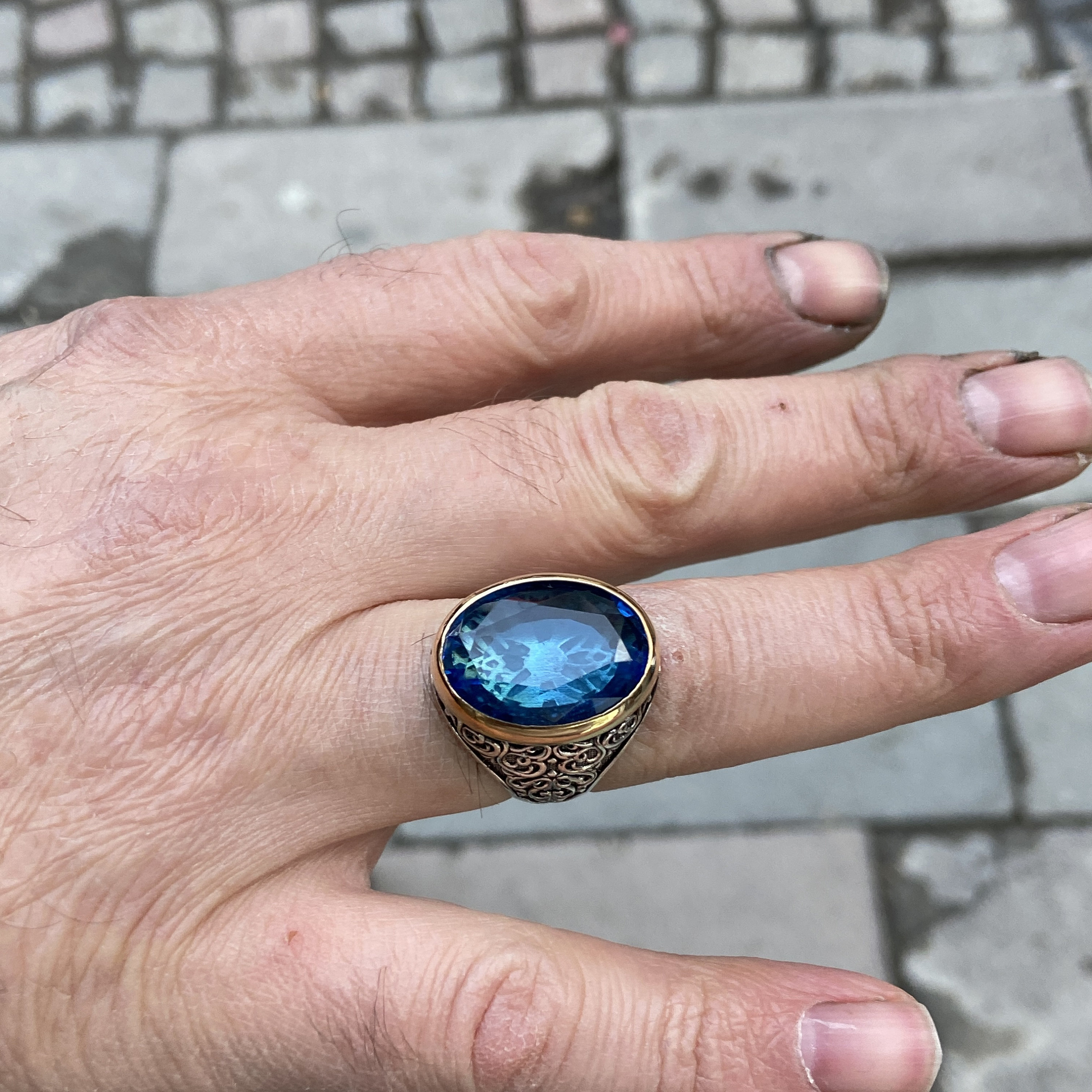 Men's aquamarine birthstone rings deals