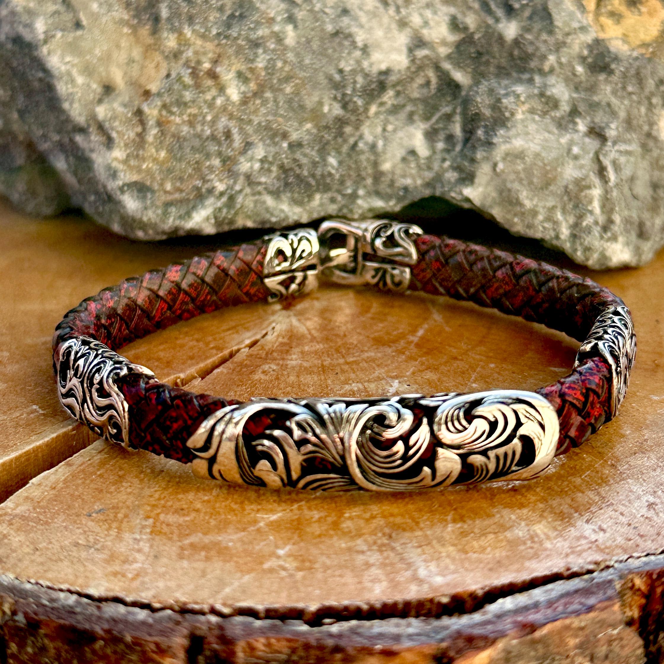 [13] RedMoon / STERLING 925 / 138g IDブレス 楽天市場】REDMOON レッドムーン レザーブレスレット 12mm