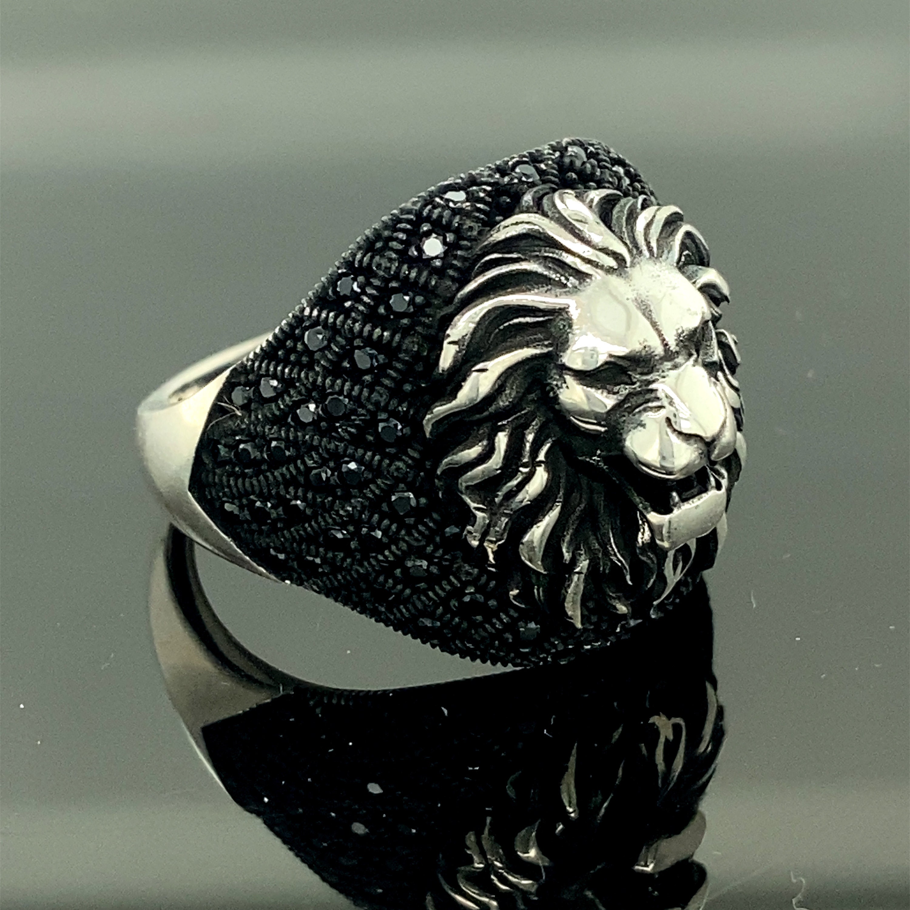 Lion Ring Men Silver Lion Ring Men Handmade Silver Jewelry Etsy