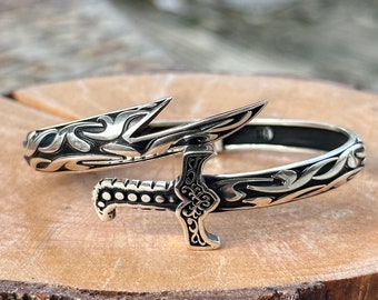Silver Sword Bracelet , Mens Zulfiqar Bracelet , Adjustable