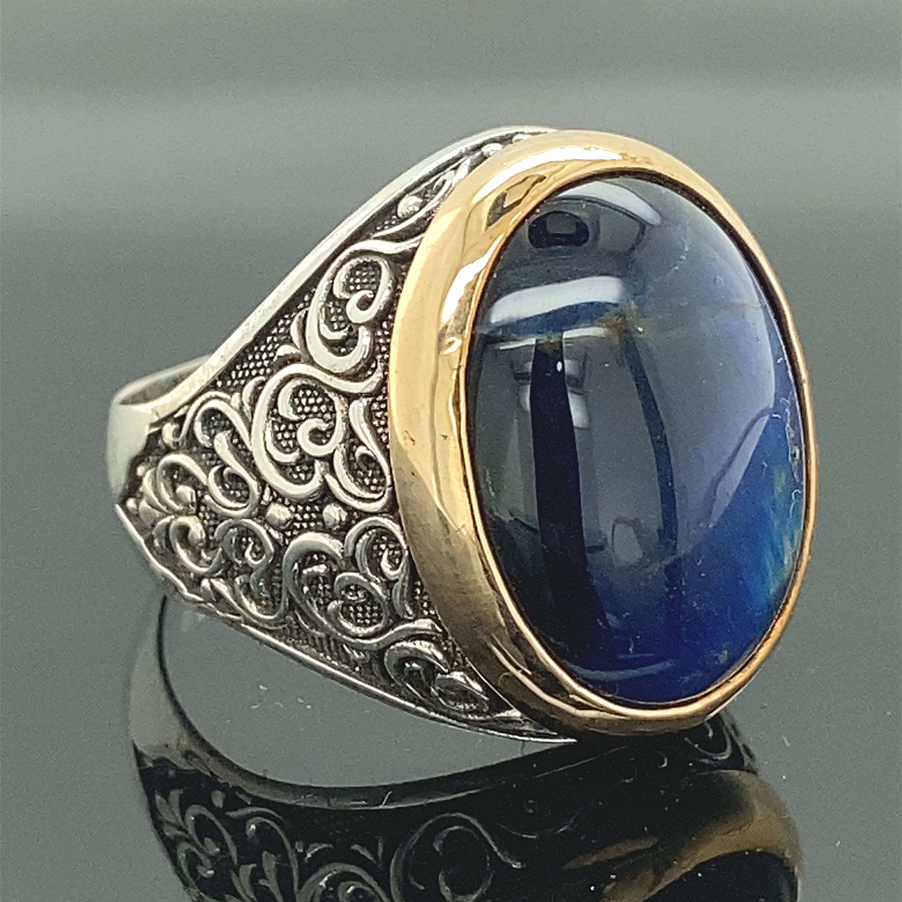 Buy Ptm Tiger Eye 7.5 Carat Natural Gemstone Panchdhatu Gold Plated  Adjustable Ring Online at Best Prices in India - JioMart.