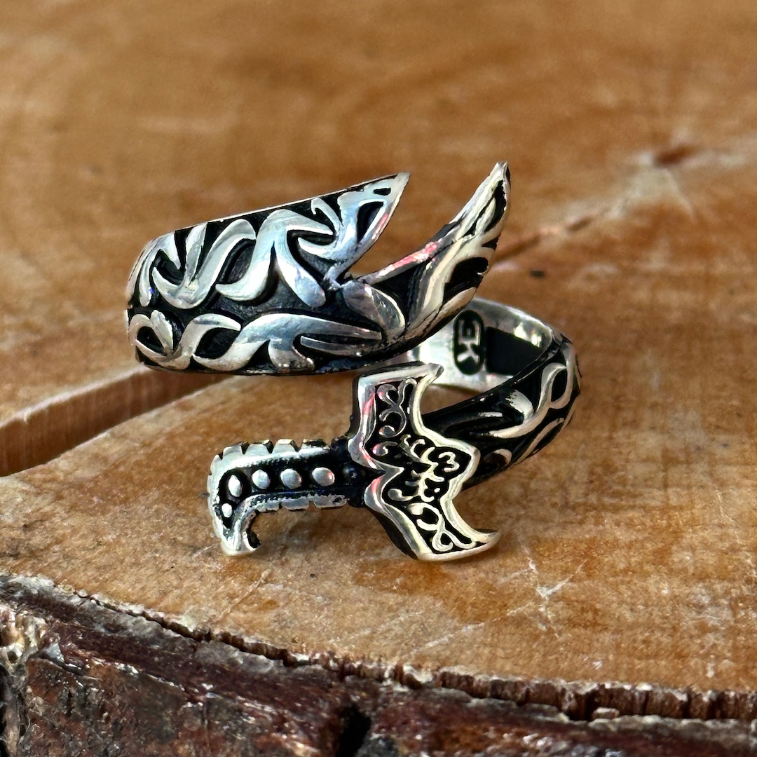 Silver Zulfiqar Sword Ring , Silver Hz.ali Zulfiqar Ring