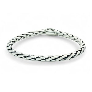 Men Silver King Chain Bracelet, Byzantine Braided Solid Silver Bracelet, Bracelets For Men, 925 Silver, Gift For Men, Mens Jewelry