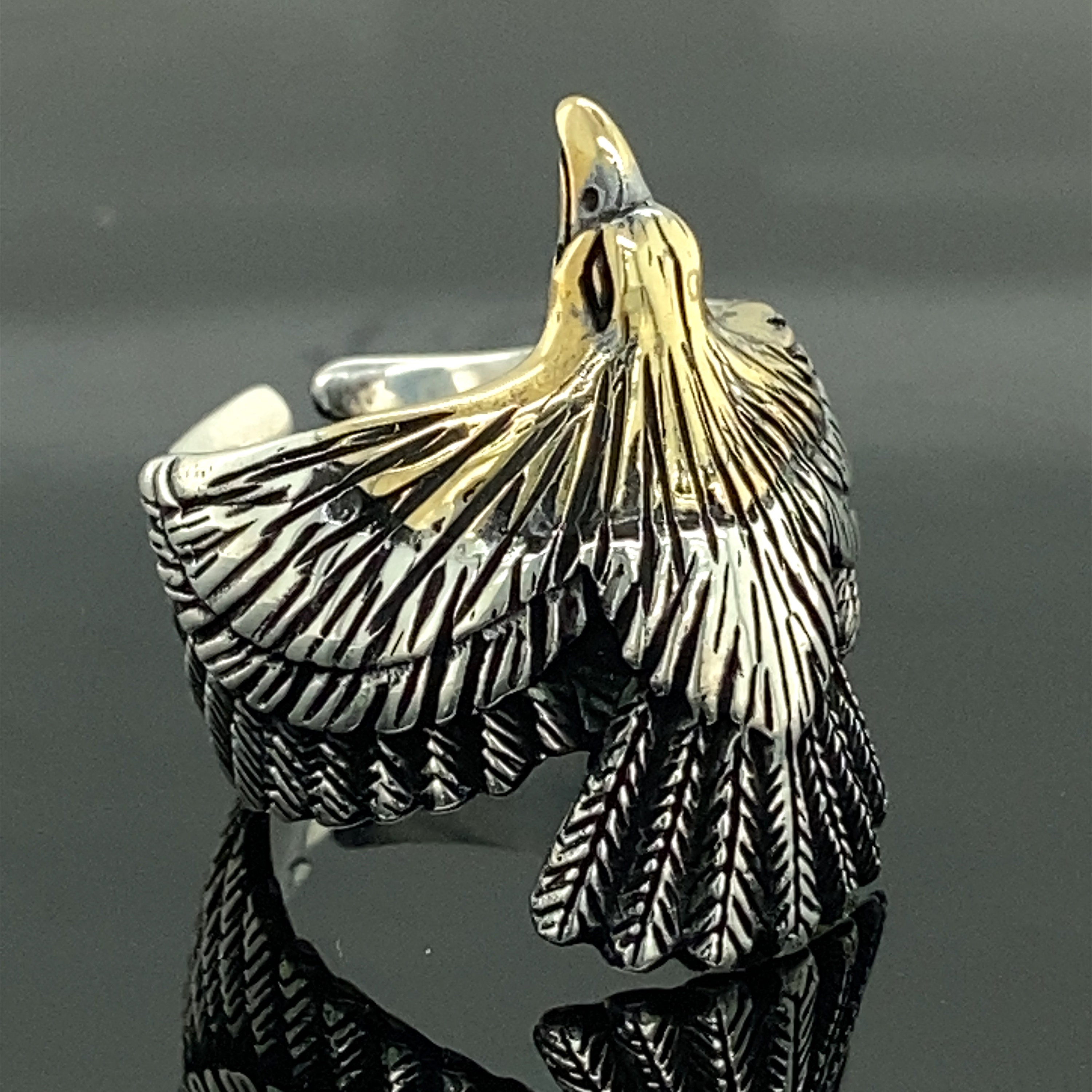 アクセサリー SILVER EAGLE
ASTATIC Silver Eagle Bracelet and Eagle Ring , Men Eagle Ring