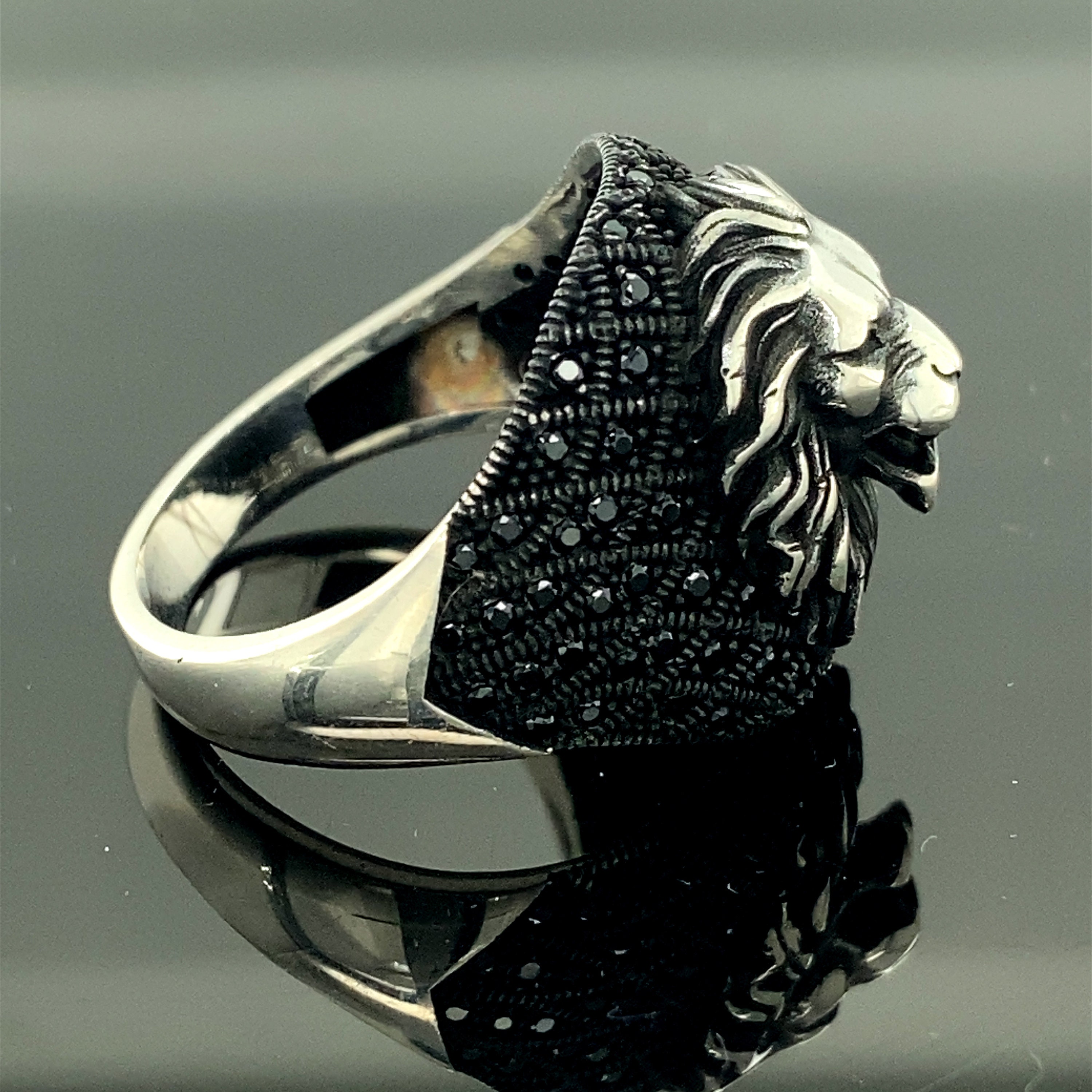 Lion Ring Men Silver Lion Ring Men Handmade Silver Jewelry Etsy