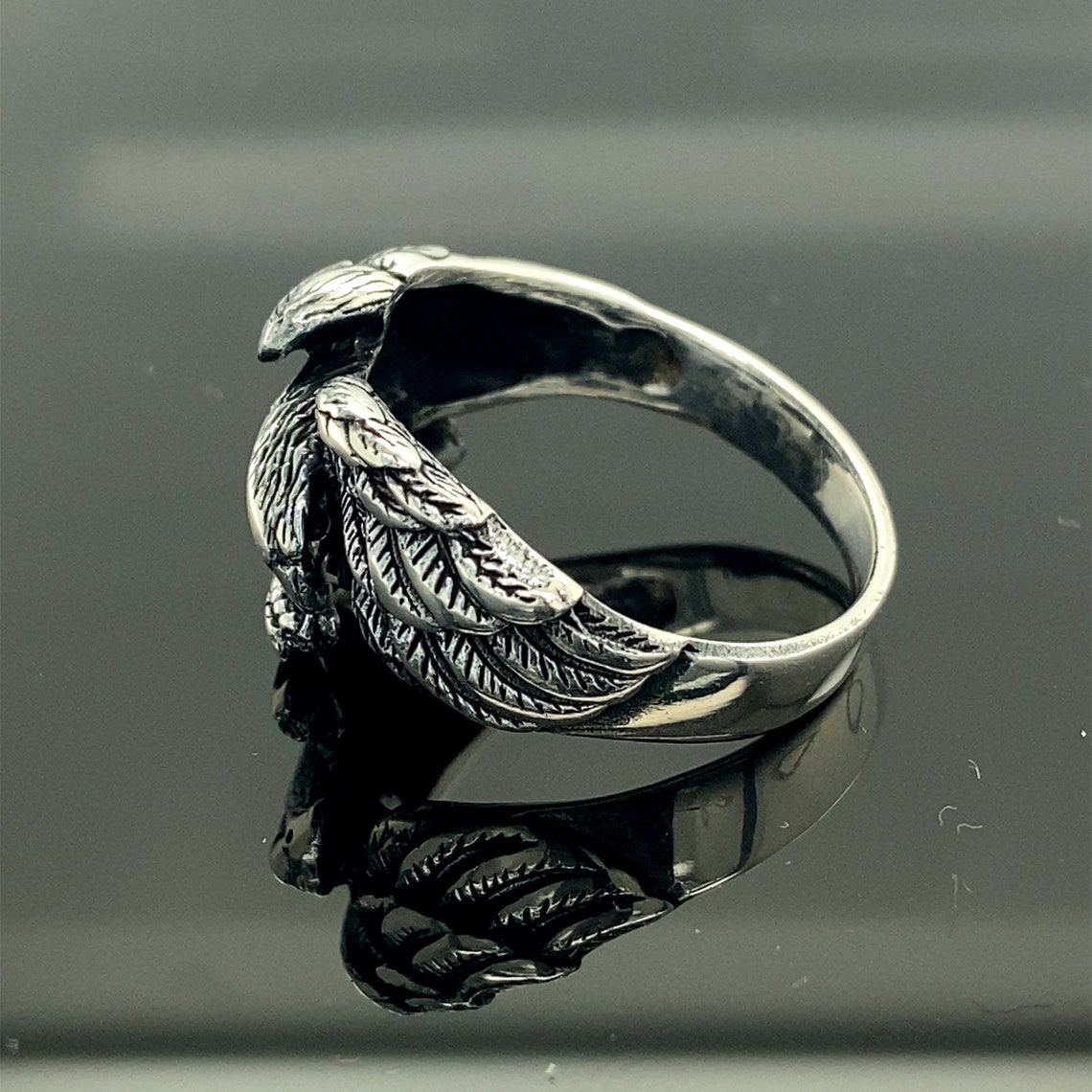 Eagle Ring Handmade Eagle Ring in Sterling Silver Silver Etsy