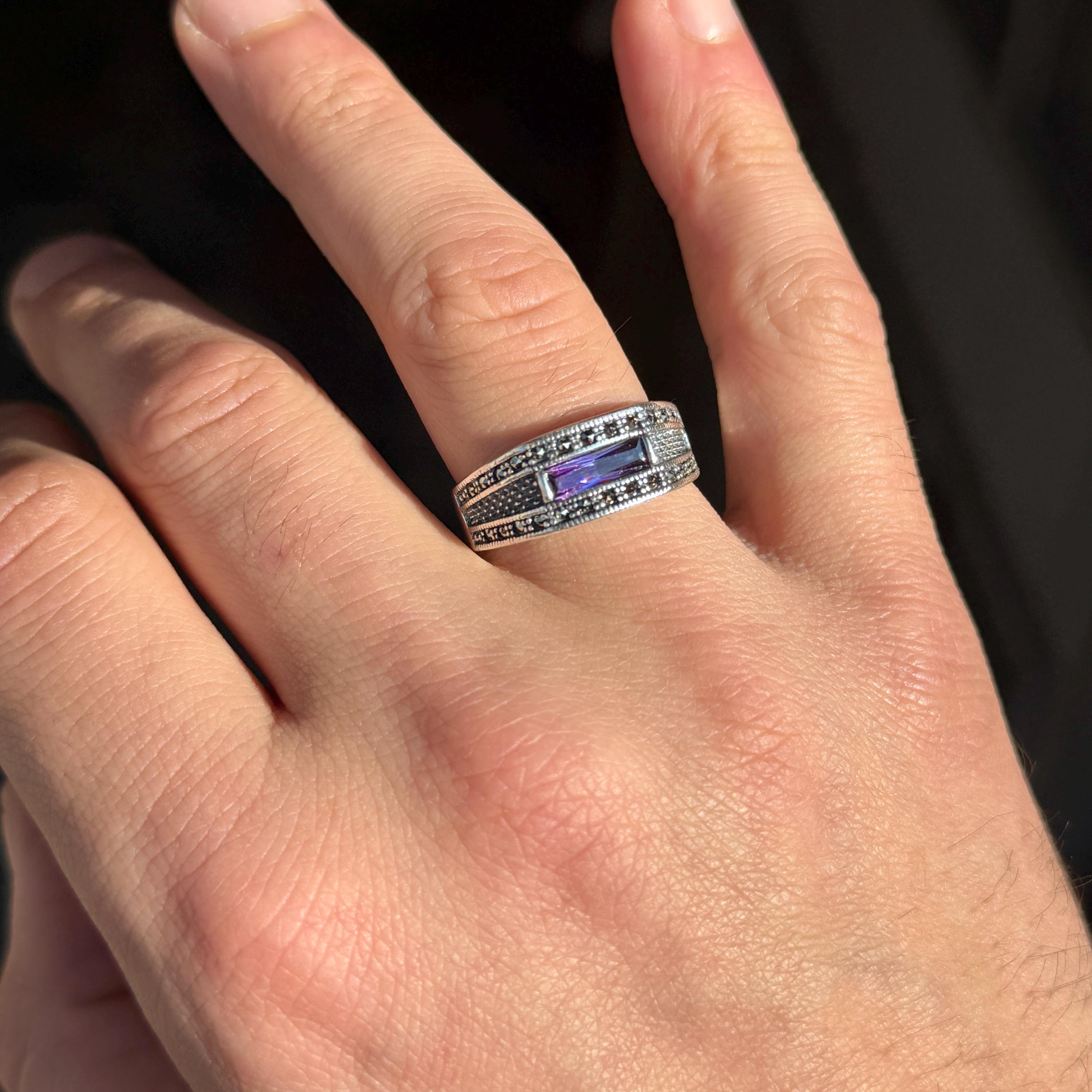 Purple stone ring - Etsy 日本