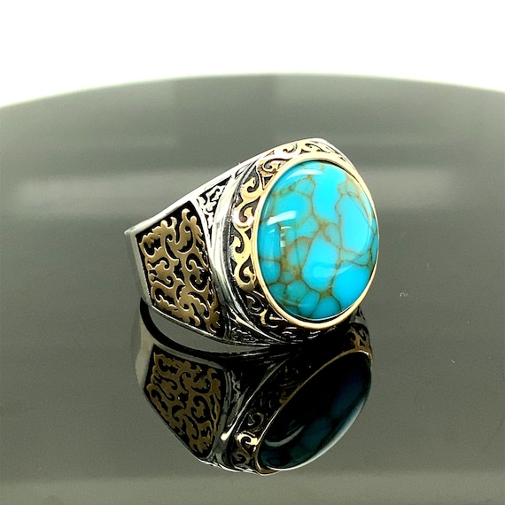 Male turquoise ring deals
