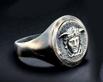 一点物　vintage silver ring skull medusa 16号 一点物 vintage silver ring skull medusa 16号