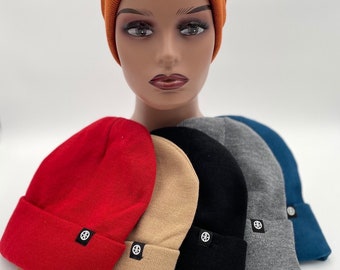 Silk lined winter knitted hats beanies Toque