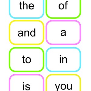 Printable. My First 100 Sight Words. Flash Cards. Kindergarten to First ...