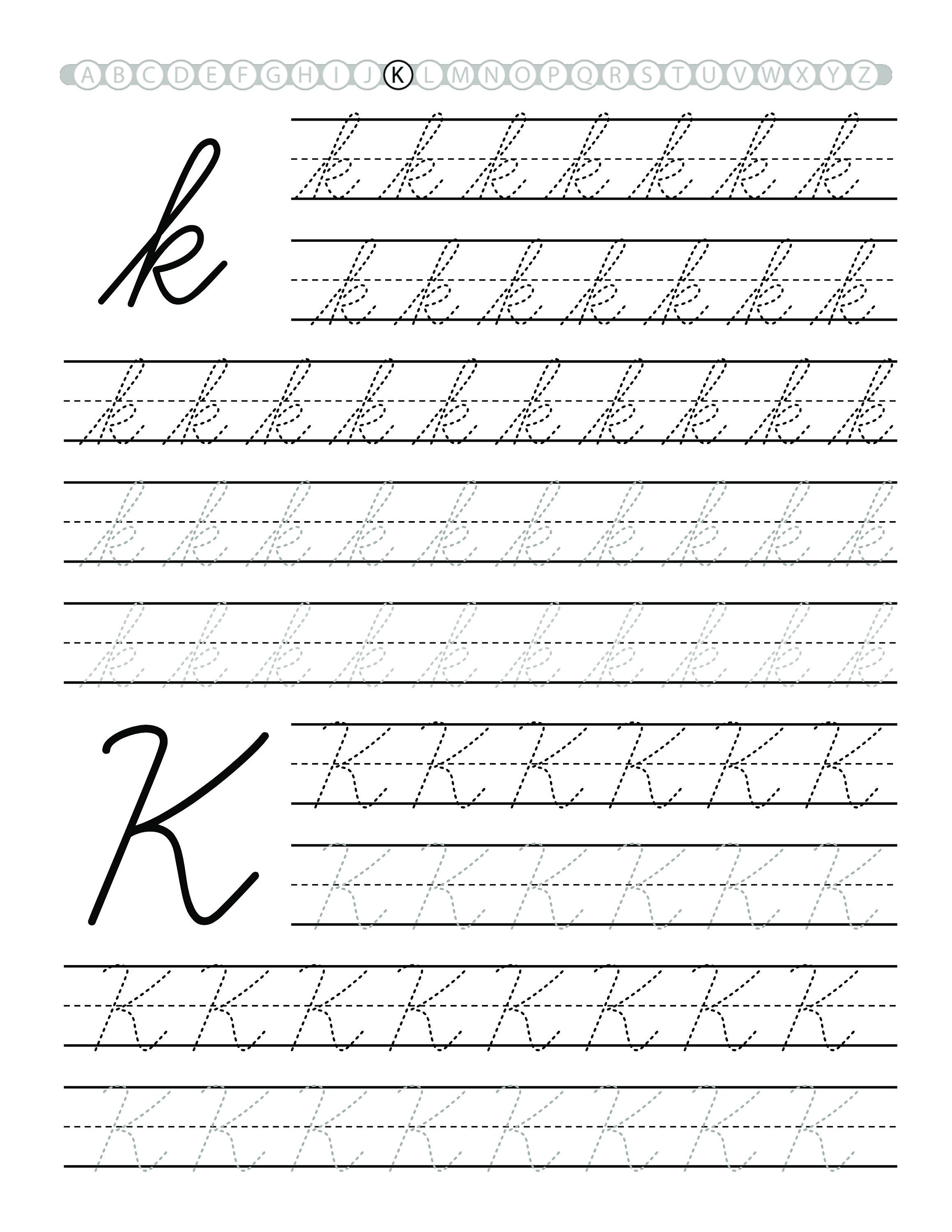 Cursive Writing for Kids. the Alphabet With Lowercase and - Etsy UK