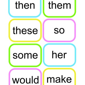Printable. My First 100 Sight Words. Flash Cards. Kindergarten to First ...