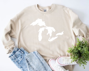 Lake Life Sweatshirt - Lake Life shirt - On The Lake - Great Lakes - Gift for traveler - Camper shirt - Lake Vacation shirt - Lake Vibes