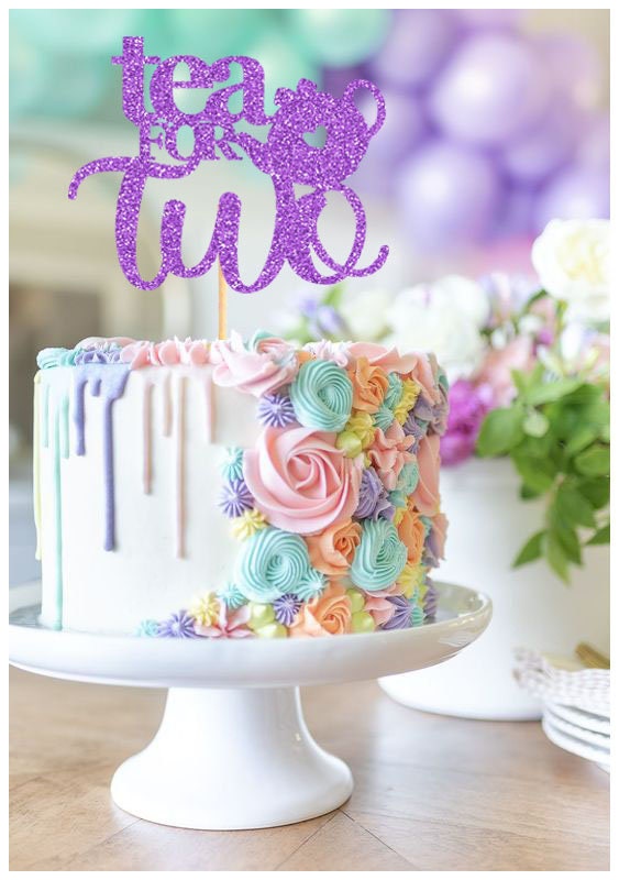 Tea for Two Cake Toppers Birthday Cake Topper Tea Party Etsy Canada