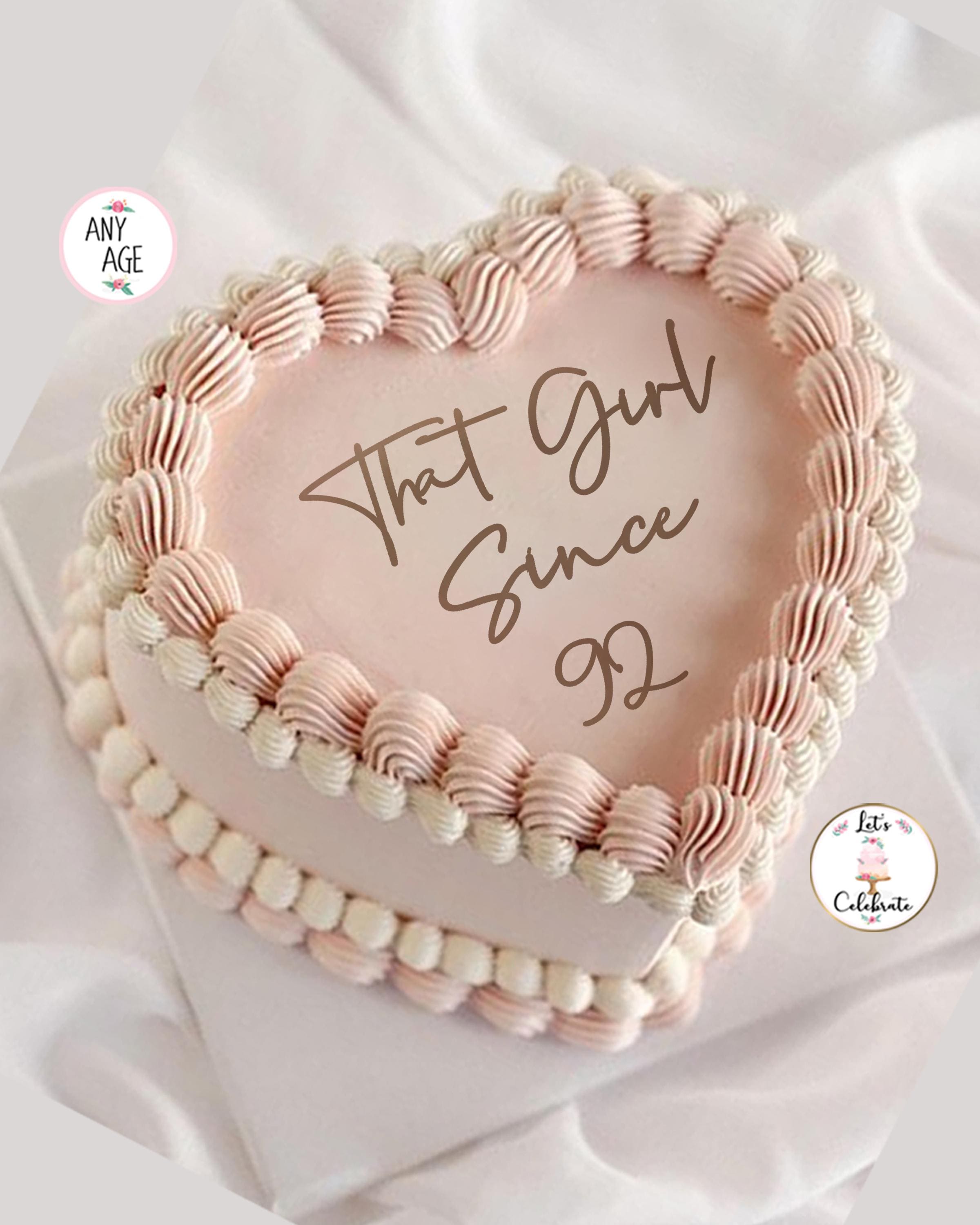 That Girl Since Cake Charm, Heart Cake Decoration, Personalized