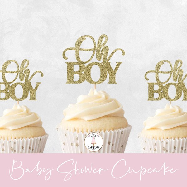 Oh Boy Cupcake Topper Etsy