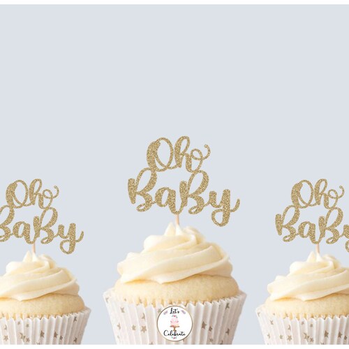 Oh Baby Cupcake Topper Baby Shower Decoration Baby Reveal - Etsy Canada