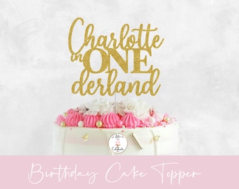 Onederland Cake Topper, First Birthday Cake Topper, Onederland Party