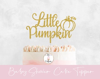 Little Pumpkin Cake Topper, Baby Shower Cake Topper