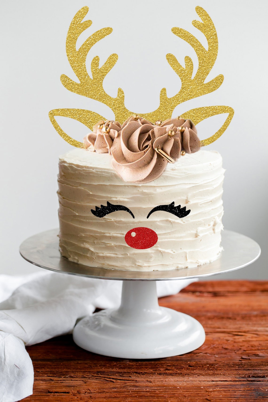 Reindeer Cake Topper Christmas Cake Topper Reindeer Birthday - Etsy Canada