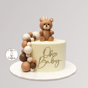 Oh Baby Cake Charm, Baby Script Cake Charm, Cake Decoration