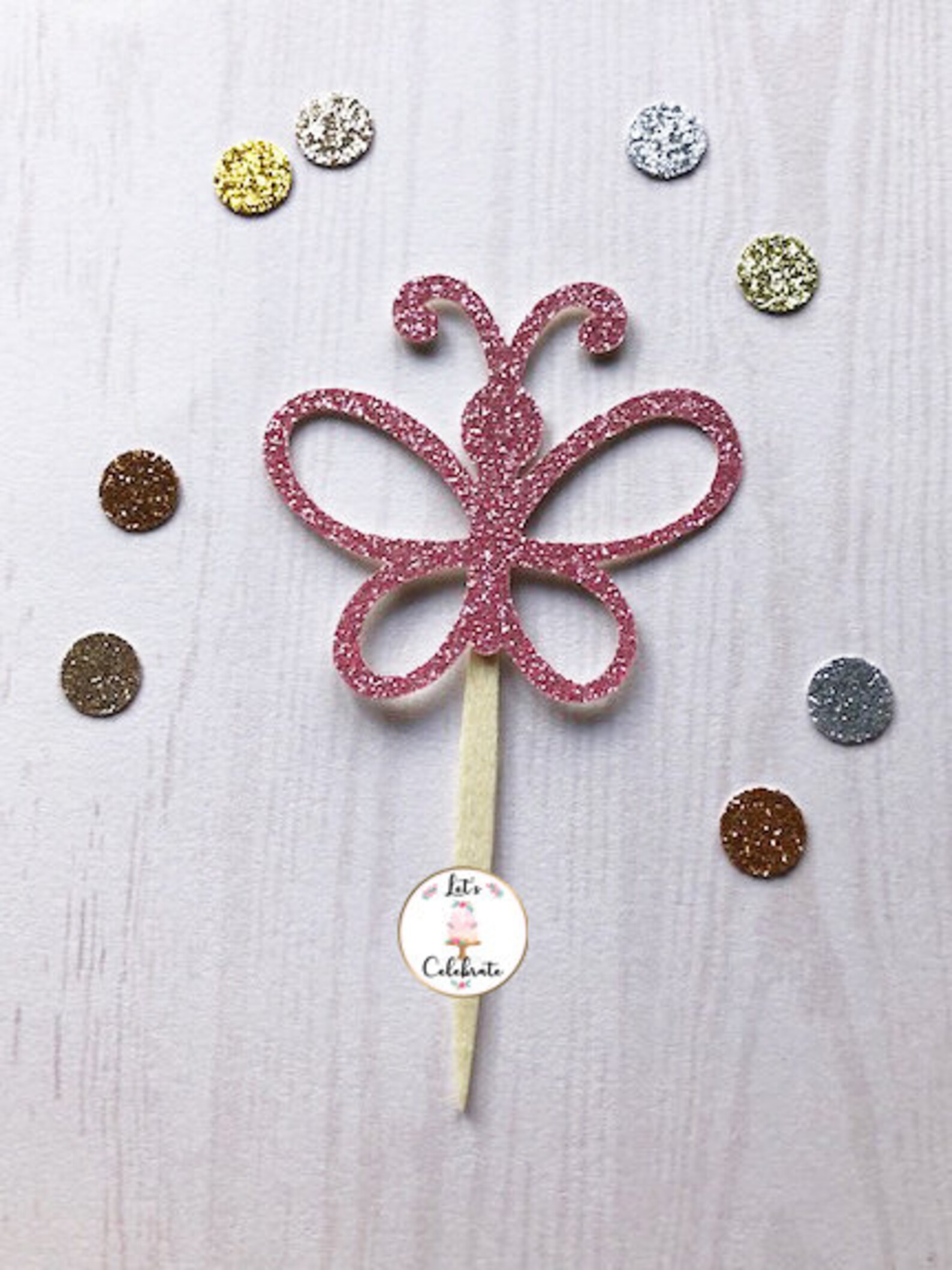 Butterfly Cupcake Topper Birthday Cupcake Topper Baby Shower Etsy