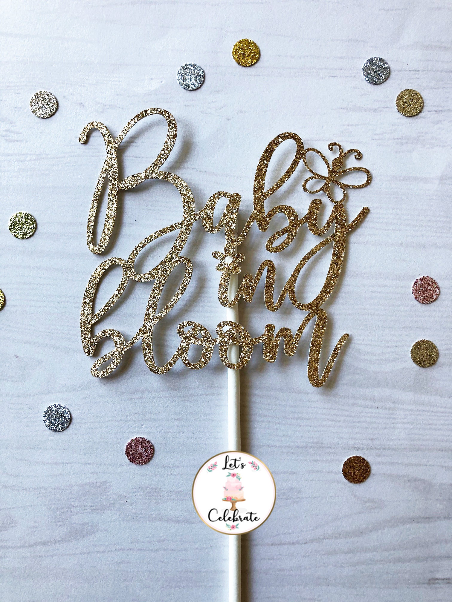 Baby in Bloom Cake Topper Baby Shower Cake Topper Spring Etsy