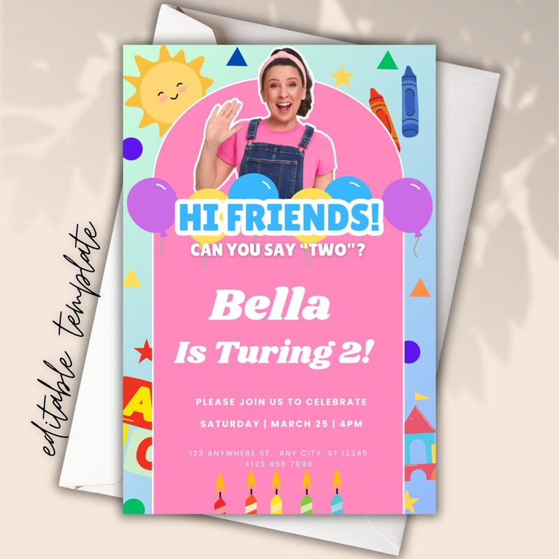 Ms Rachel Birthday Invite - Etsy