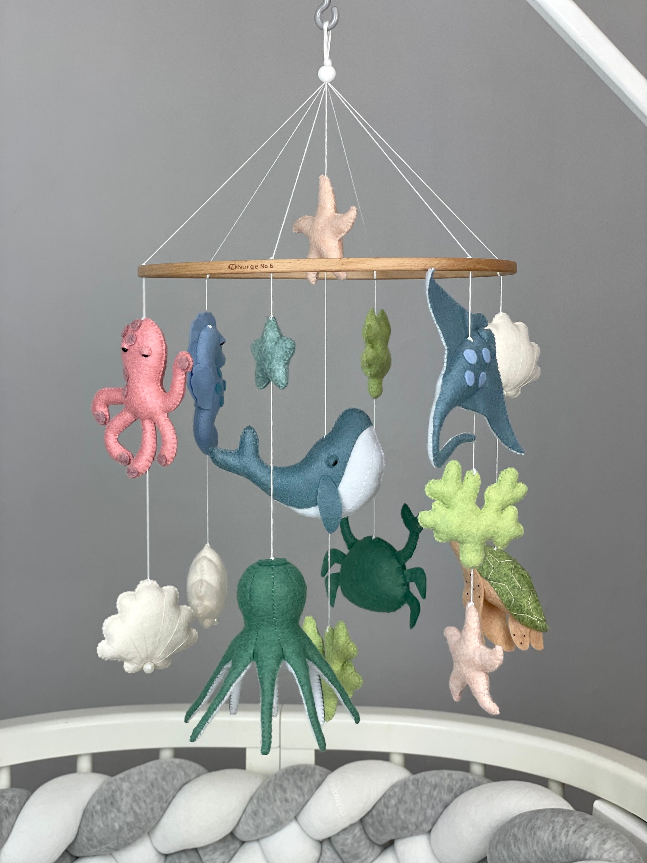 Ocean Baby Mobile Crib Sea Creature Mobile Octopus Under the Sea Mobile ...