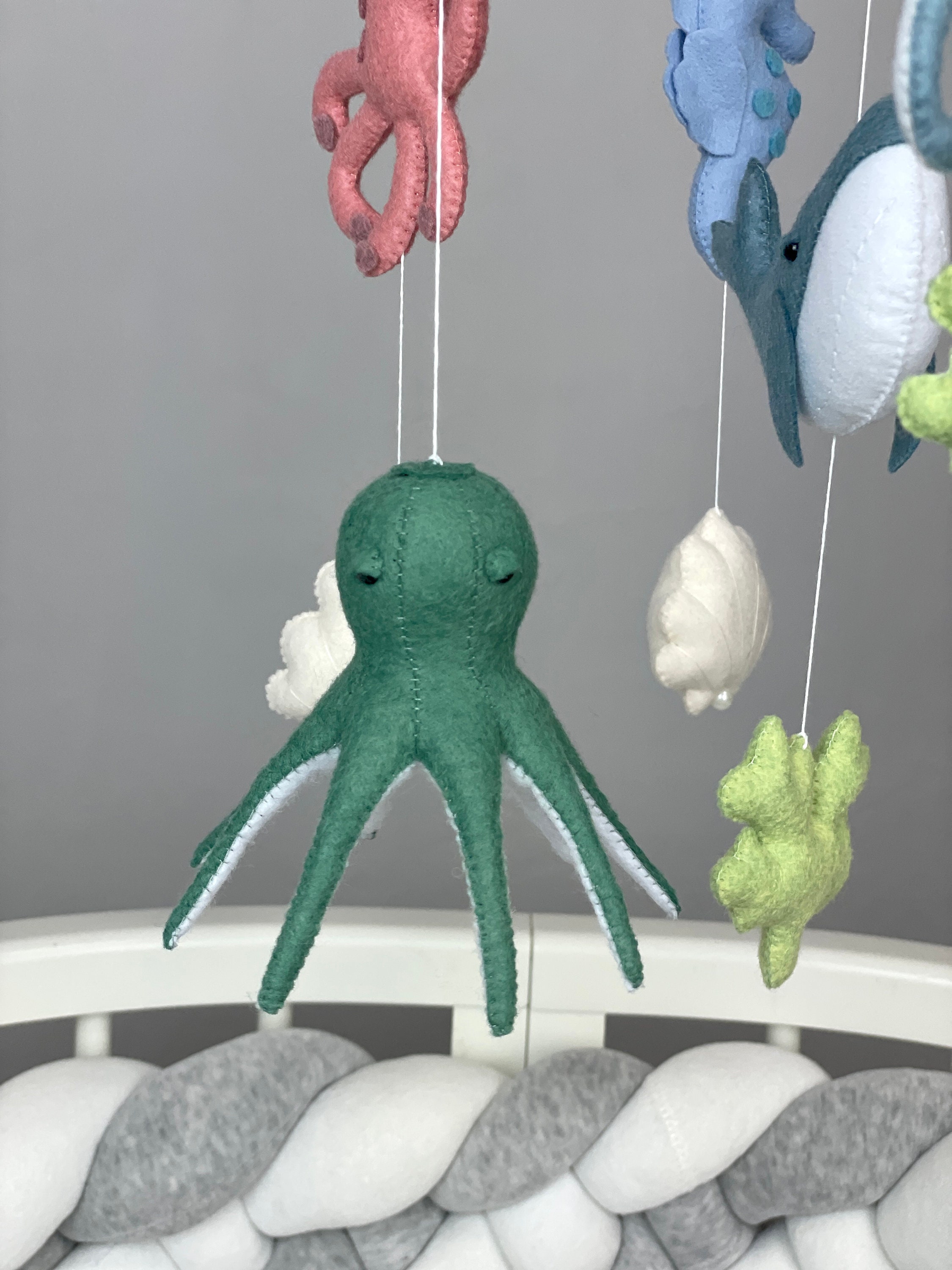 Ocean Baby Mobile Crib Sea Creature Mobile Octopus Under the Sea Mobile ...