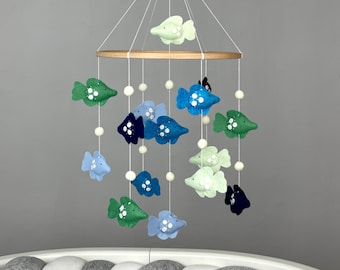 Fish mobile for baby boy Nautical nursery decor Under the sea mobile Baby crib mobile Felt fish mobile Coastal mobile Ocean baby shower