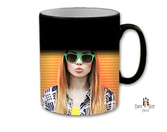 Personalised Magic Mug, Heat Colour Changing  Image, Photo, Text Gift