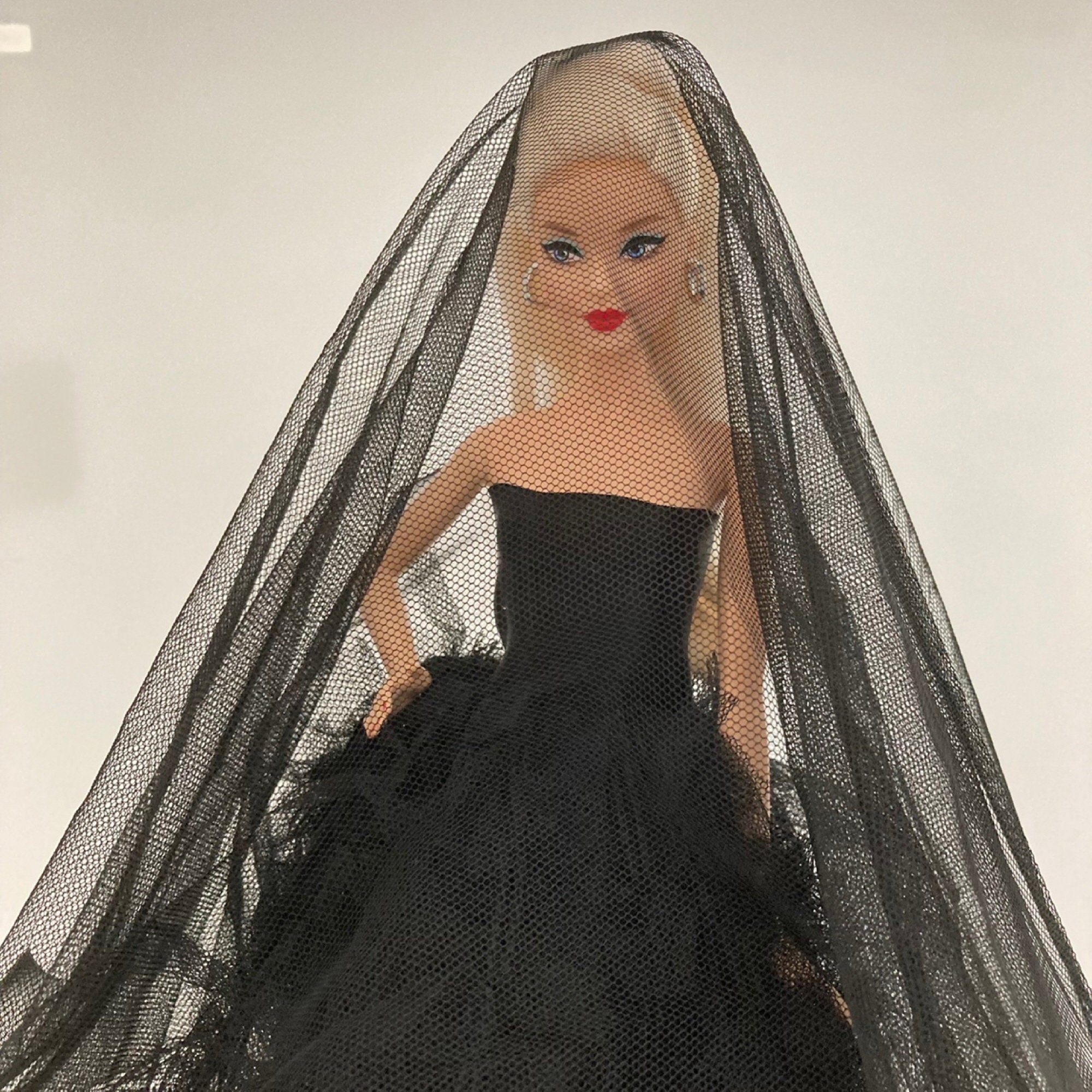 Veil set Barbie black dress Barbie Wedding Dress Fits Etsy