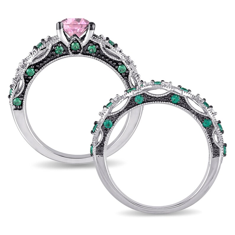pink sapphire band pink sapphire band