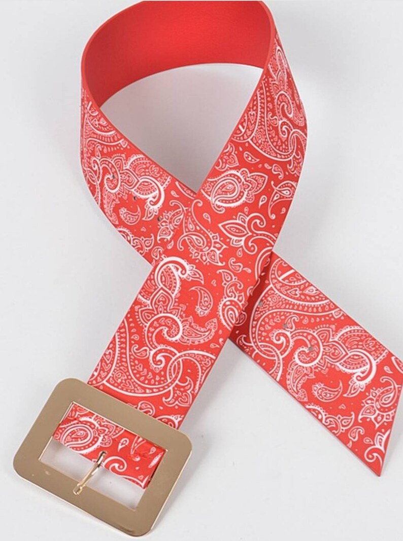 Bandana Print Belts