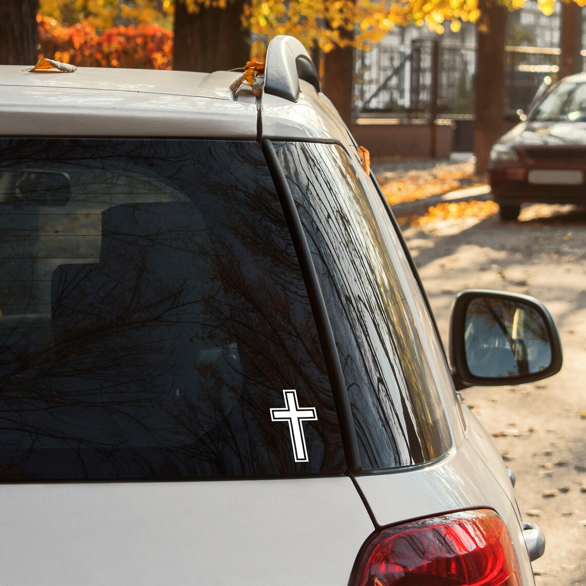 Bold Christian Cross Car Decal Christian Permanent Vinyl Etsy