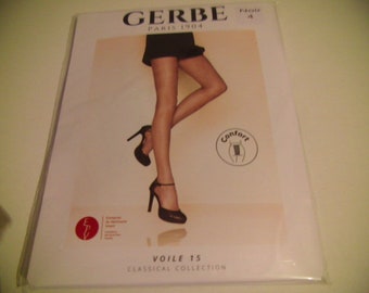 gerbe collant transparent mat voile 15 taille 4