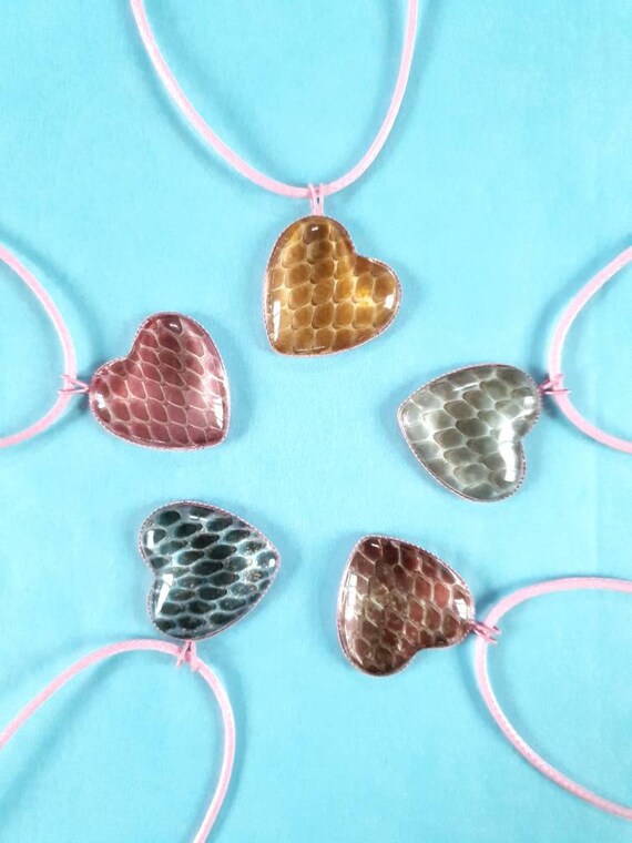 Snake Shed Enamel Necklace Etsy
