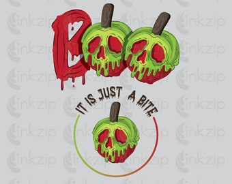 2 Poison Apple Designs - #1 Boo #2 Just a Bite Archivos PNG HDR. Boo Halloween Veneno Apple Diseño Png
