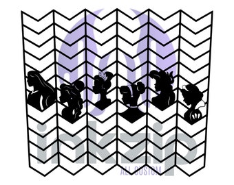 Princess TANGRAM TEMPLATE SVG 20oz Skinny Tapered