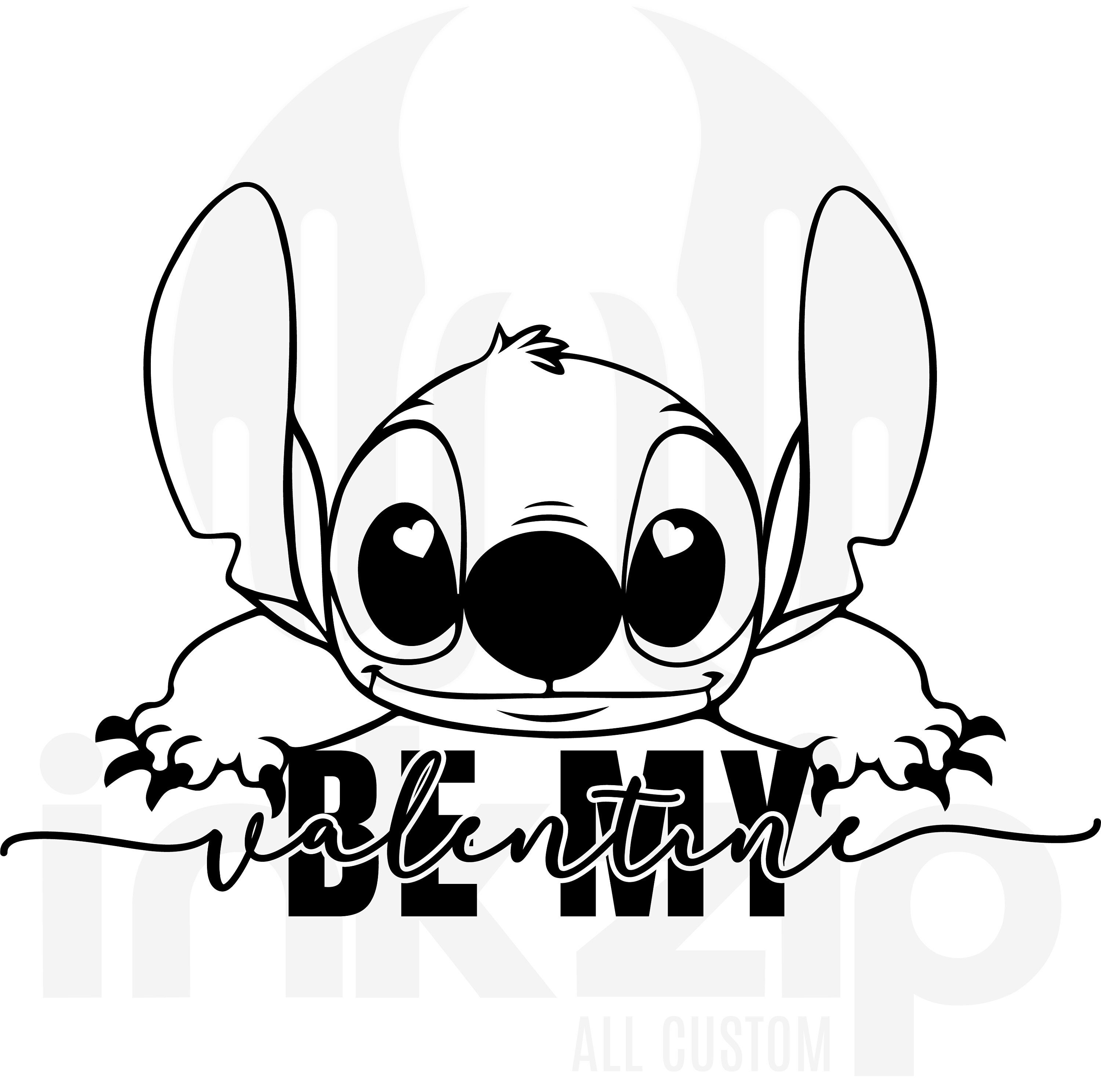 STITCH PNG Be My Valentine Cut File - Etsy