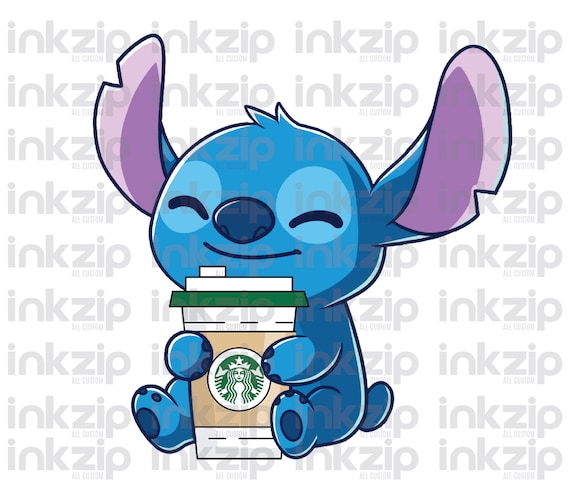 STITCH STARBUCKS Coffee PNG - Etsy