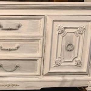 Sold. White and Gray Sideboard/Buffet