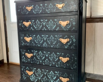 Sold...Navy Dresser/Chest of Drawers. Example of work