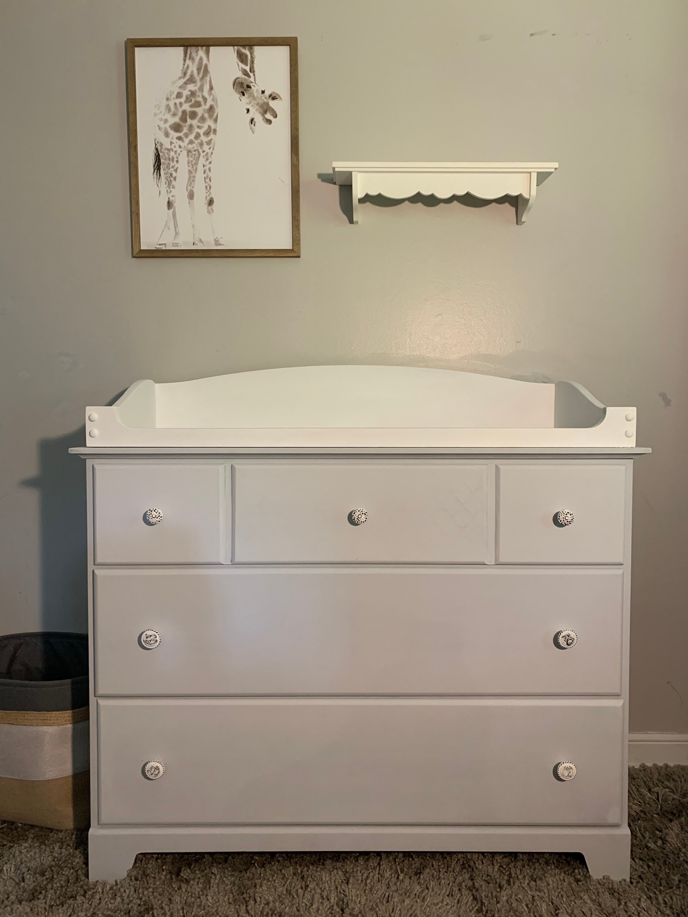 Vintage dresser changing best sale table