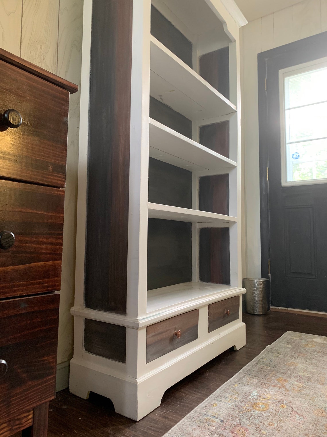 Hand Painted Bookcase Etsy